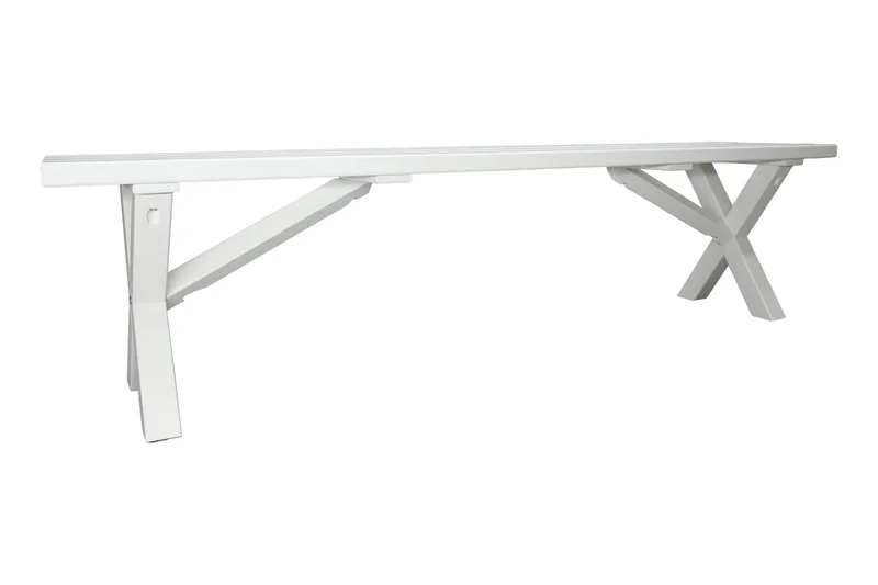Scottsdale Bänk Utomhus 180 cm Vit - KWA - Products - Utemöbler & utemiljö - Utesoffa - Trädgårdsbänk & utebänk