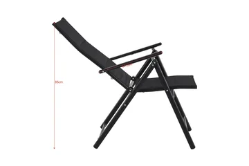 Maggie Vadderad Fällbar Positionsstol utomhus - Svart - Products - Utemöbler & utemiljö - Utestol & trädgårdsstol - Positionsstol