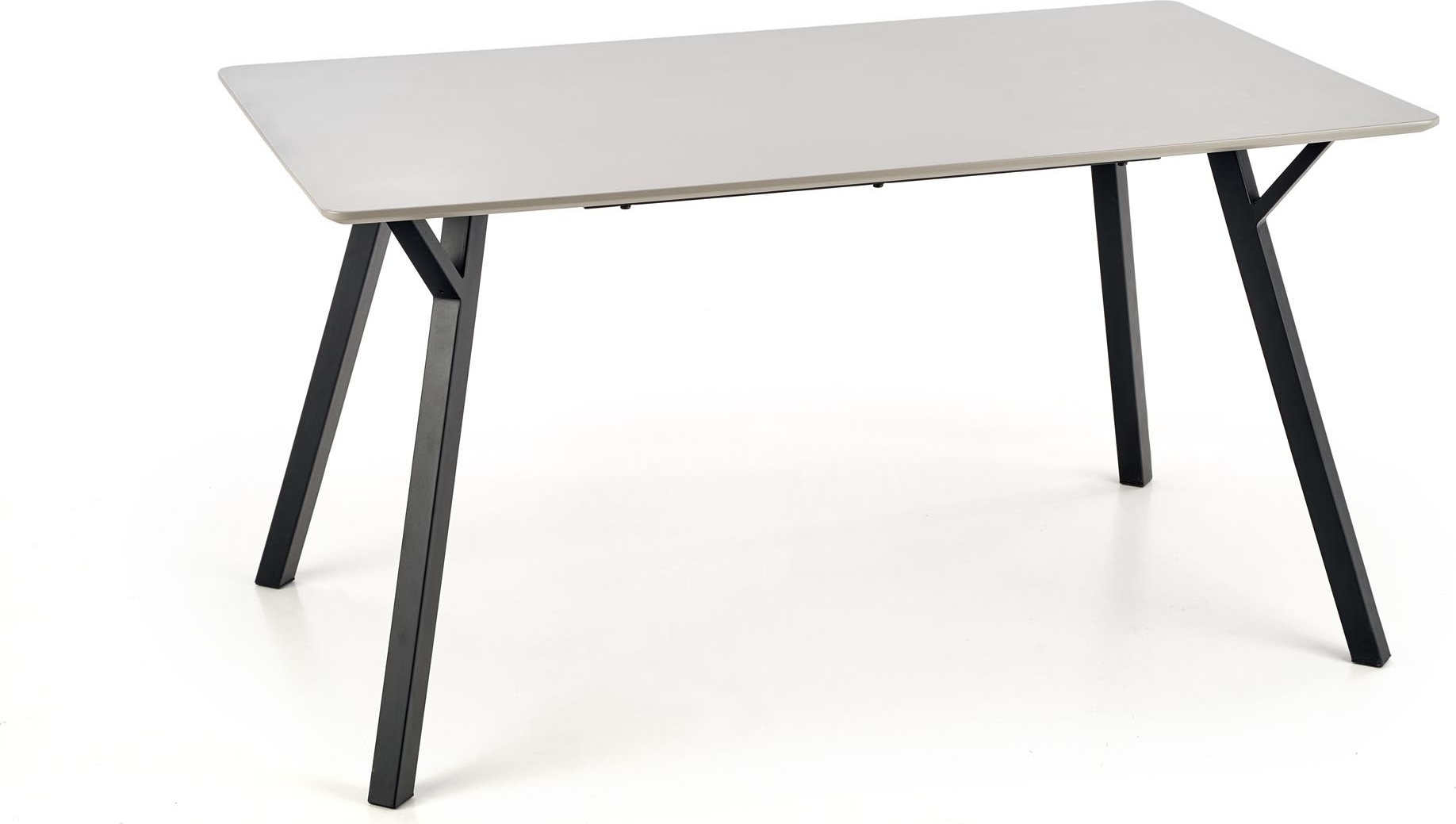 Valarauk Esstisch 140 cm - Hellgrau/Schwarz