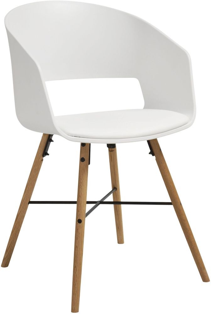 Mona Sessel - Weiß/Holz Mona Sessel - Weiß/Holz