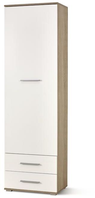 Kleiderschrank Abdel - Wei�/Eiche