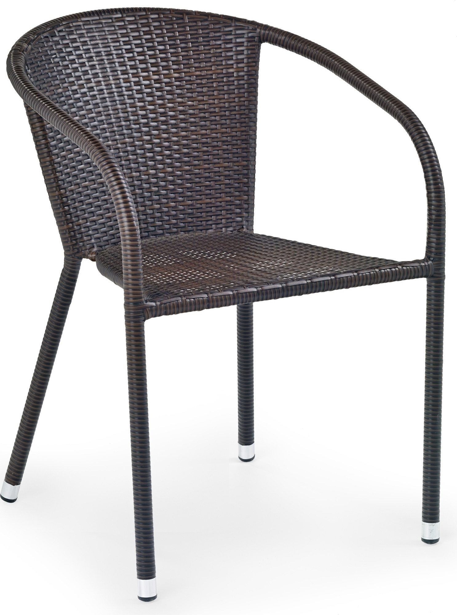 Malik Caf�-Stuhl - Dunkelbrauner Kunststoff-Rattan