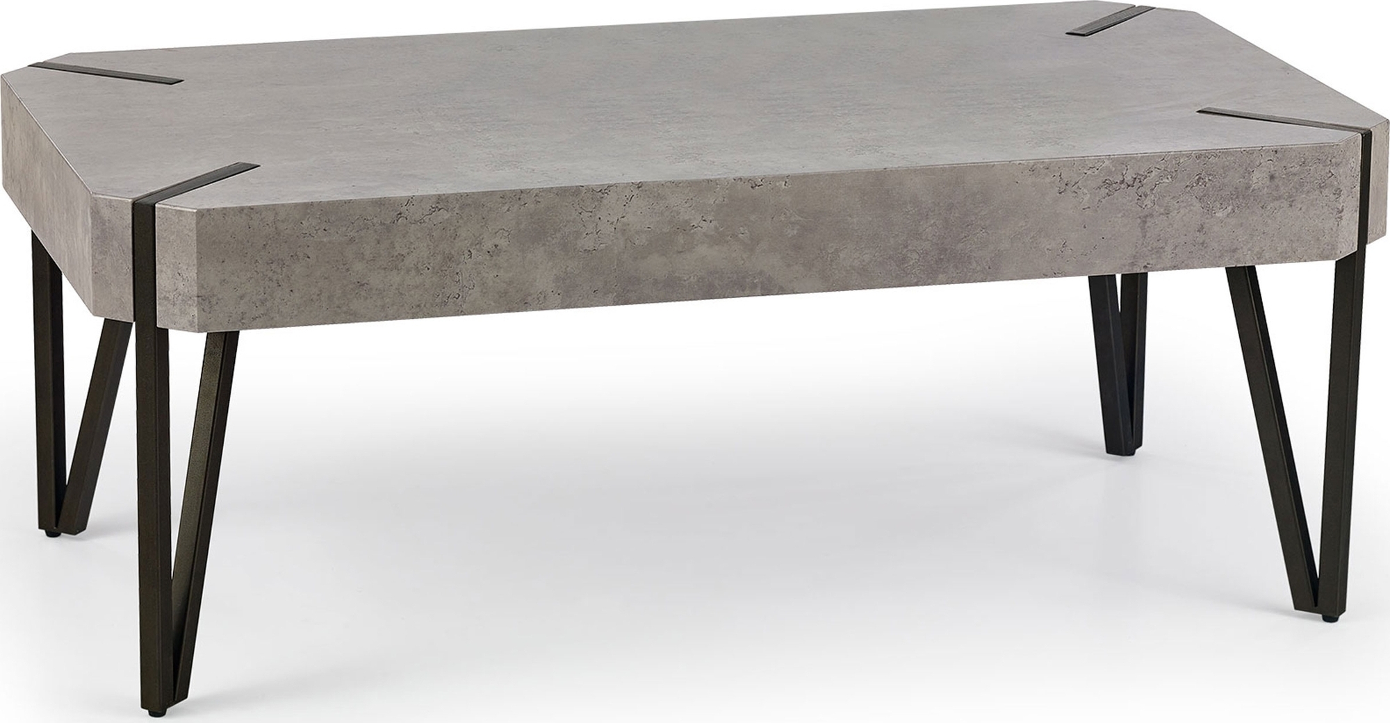 Marlene Couchtisch - Schwarz/ Betonmuster