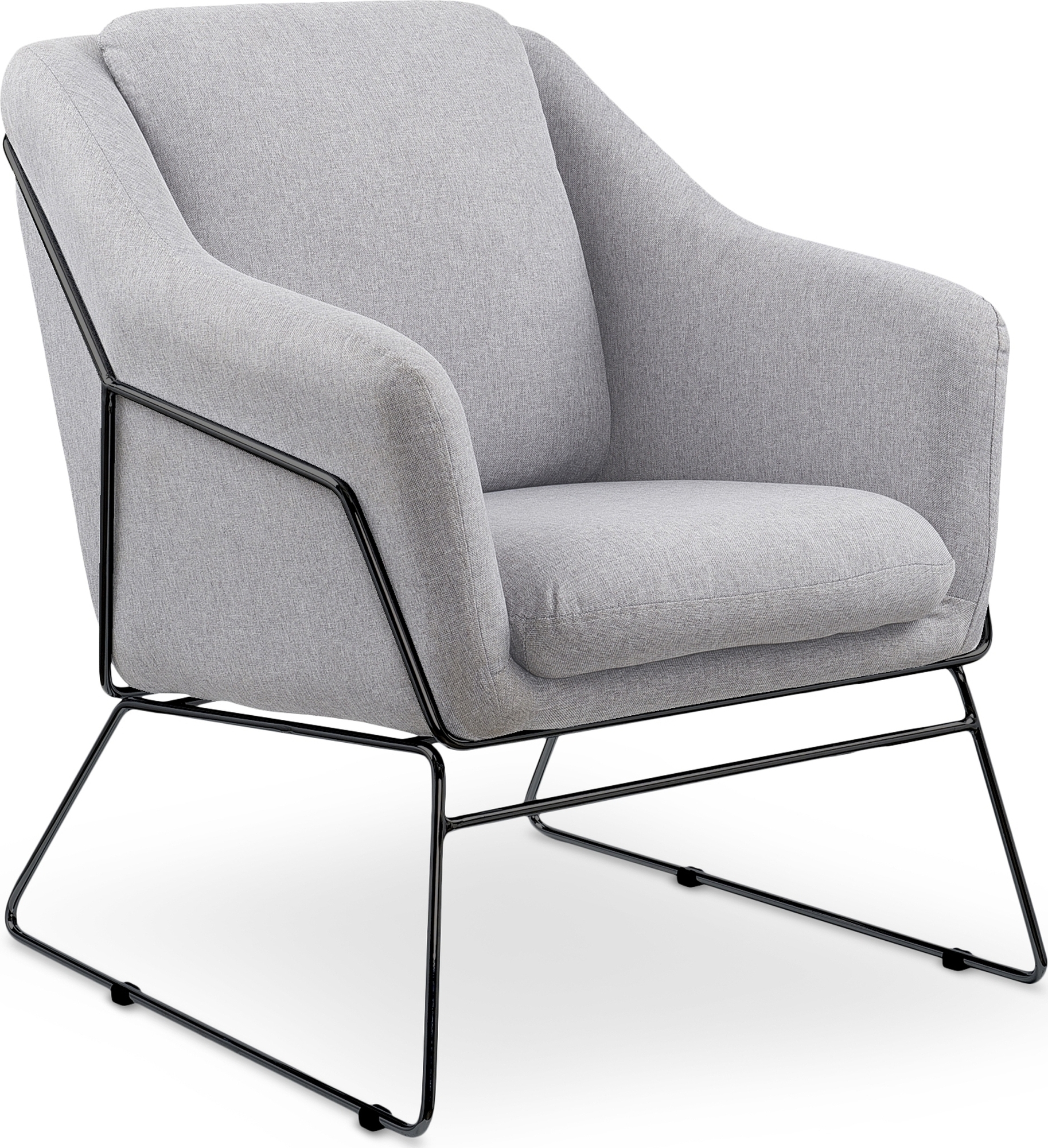 Sessel Regina - Hellgrau/Schwarz