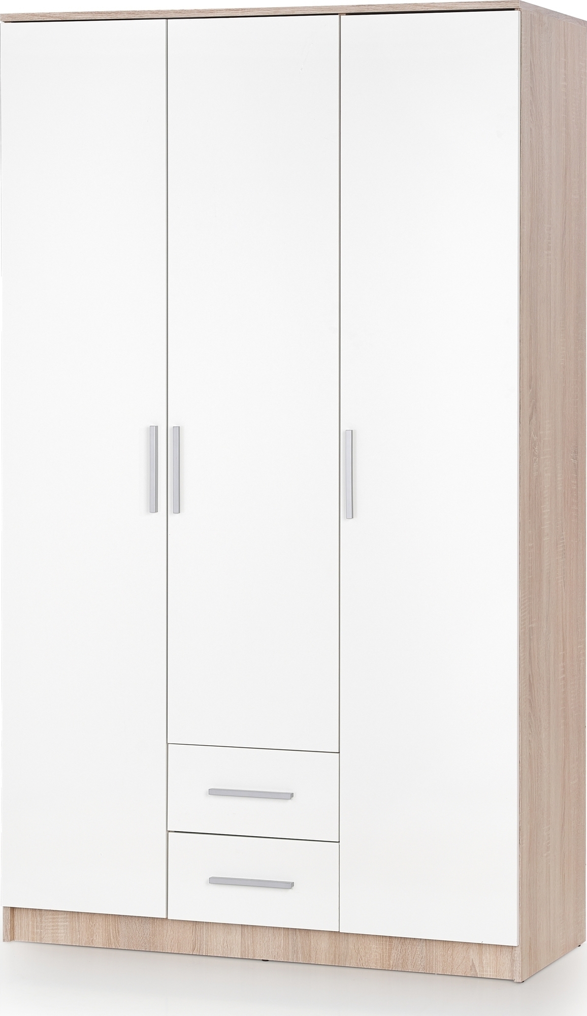 Abdel 3 Kleiderschrank - Wei�/Eiche