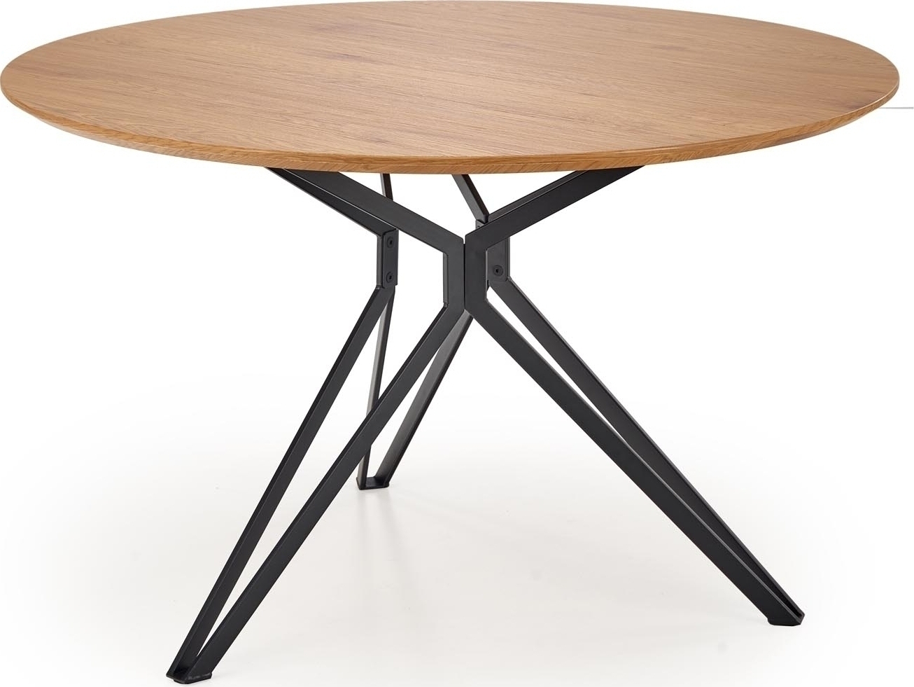 Dwain runder Esstisch 120 cm - Eiche/schwarz Dwain runder Esstisch 120 cm - Eiche/schwarz