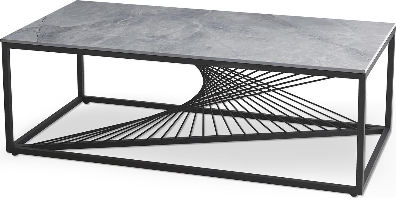 Eterneco Couchtisch 120 x 60 cm - Grauer Marmor