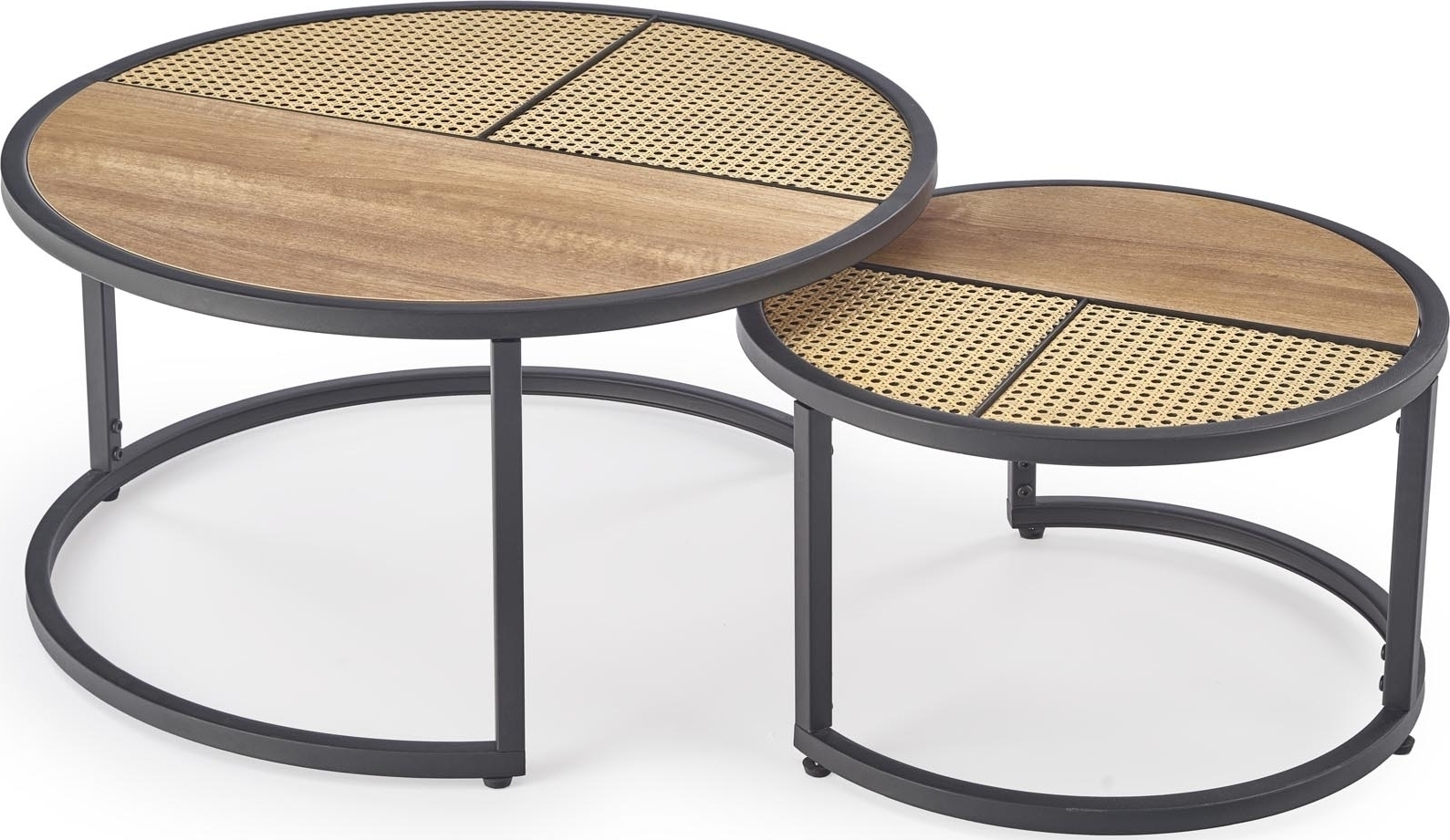 Garmina Couchtisch �50 cm - Beige/Schwarz