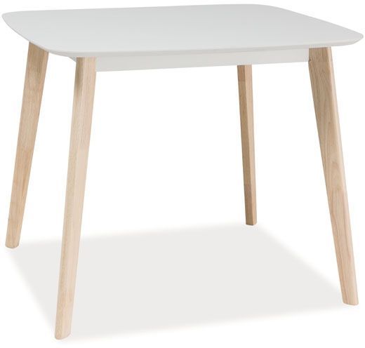 Esstisch Salma 90 cm - Wei�/Eiche