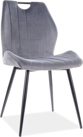 Bethlehem Esszimmerstuhl - Grauer Samt