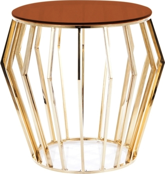 Ariana Couchtisch 50 cm - Bernstein/Gold