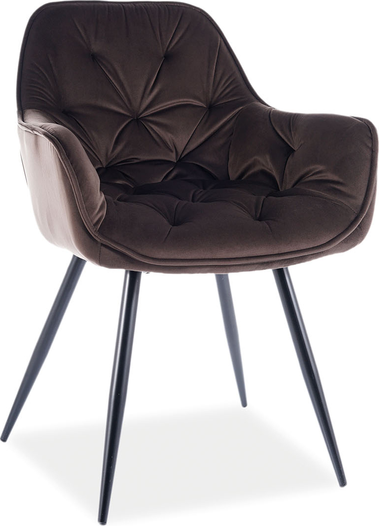 Cherry Esszimmerstuhl - Brauner Samt