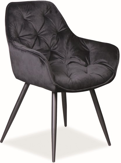 Cherry Esszimmerstuhl - Schwarzer Samt