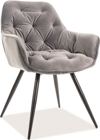 Cherry Esszimmerstuhl - Grauer Samt