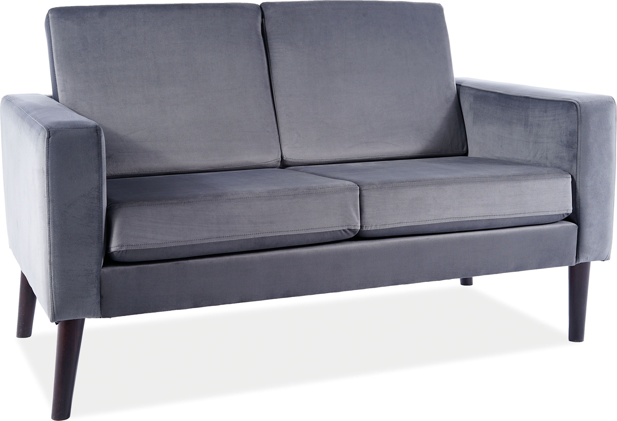 Darla 2-Sitzer-Sofa - Grauer Samt