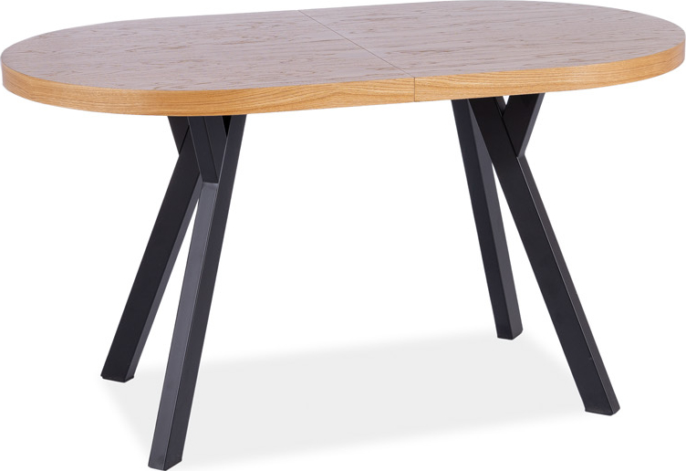 Domingo Esstisch 140-272 cm - Eiche/schwarz