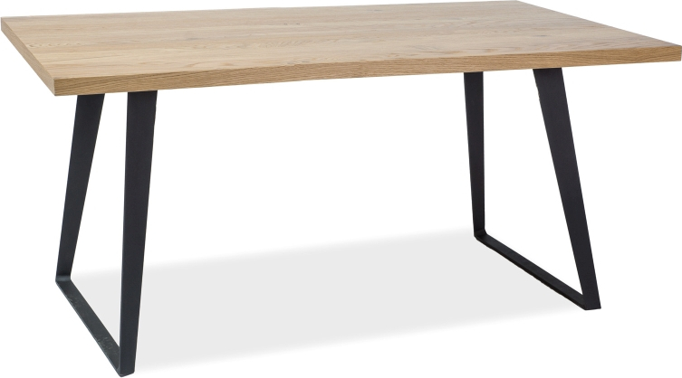 Falcon Esstisch 150 cm - Eichenfurnier/schwarz