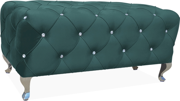 Hestia Hocker 100 cm - Gr�ner Samt