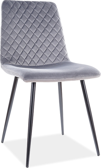 Irys Esszimmerstuhl - Grauer Samt