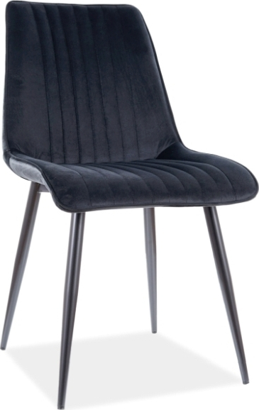 Kim Esszimmerstuhl - Schwarzer Samt