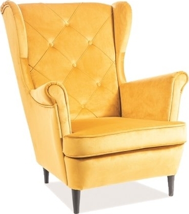 Damensessel - Orangefarbener Samt
