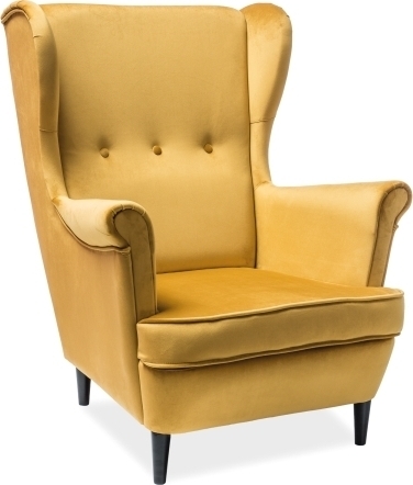 Salomon Sessel - Orangefarbener Samt