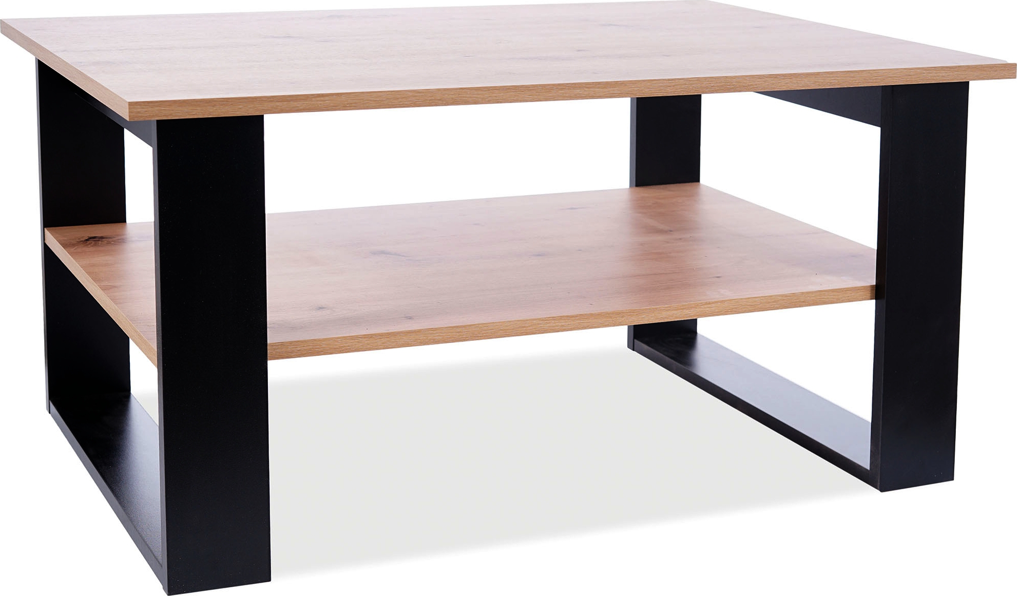 Marea Couchtisch 100 x 64 cm - Eiche/schwarz