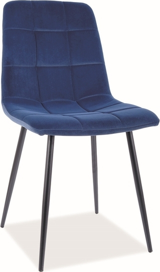 Mila Esszimmerstuhl - Mattblauer Samt Mila Esszimmerstuhl - Mattblauer Samt