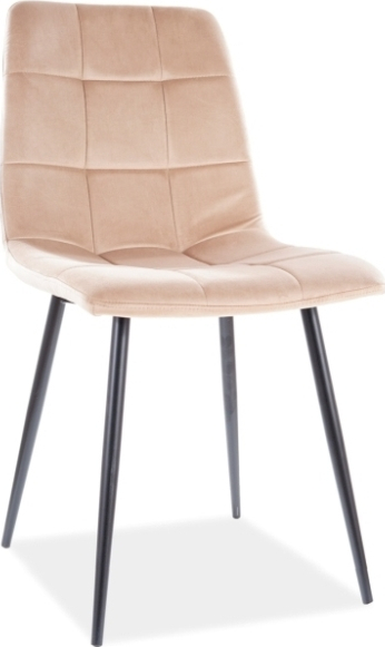 Mila Esszimmerstuhl - Beige Samt