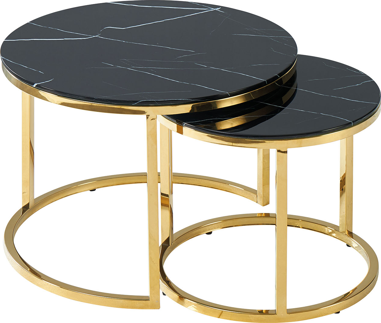 Muse Couchtisch 60 cm - Schwarzer Marmor/Gold Muse Couchtisch 60 cm - Schwarzer Marmor/Gold