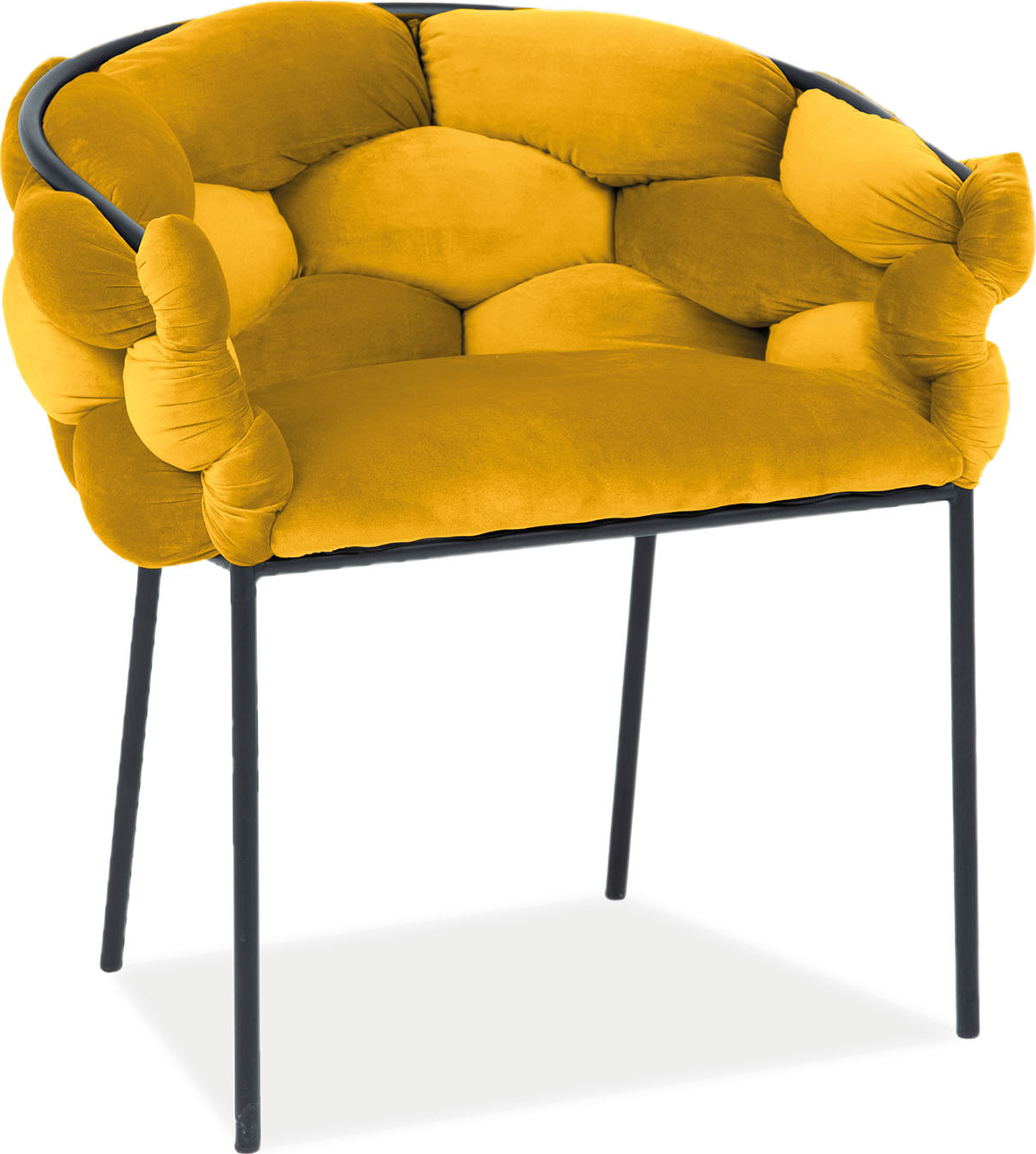 Norte Esszimmerstuhl - Orangefarbener Samt