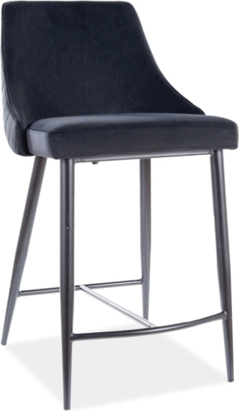 Pianobarhocker - Schwarzer Samt