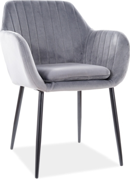 Wenus Esszimmerstuhl - Grauer Samt Wenus Esszimmerstuhl - Grauer Samt