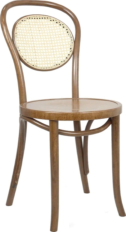 Esszimmerstuhl Nr. 10 mit Rattanlehne - Optionaler Rahmen