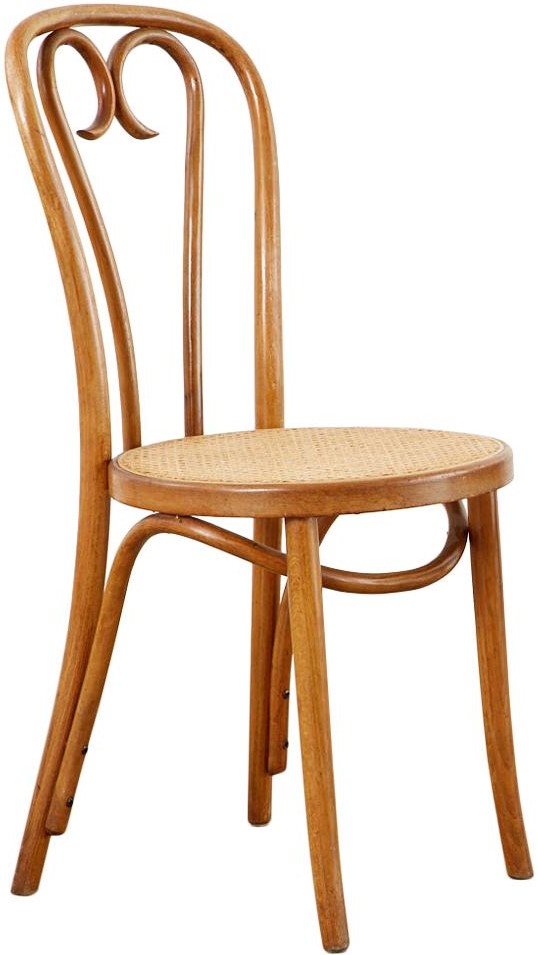 Nr. 16 Esszimmerstuhl mit Rattansitz - Valfi-Farbe auf dem Rahmen