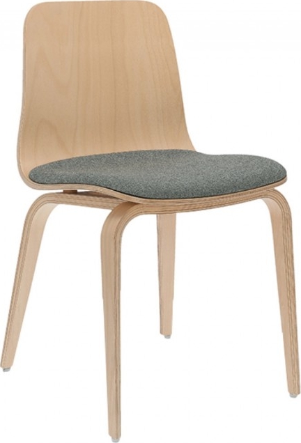 Hips Esszimmerstuhl mit gepolstertem Sitz - Optionale Farbe des Rahmens und der Polsterung