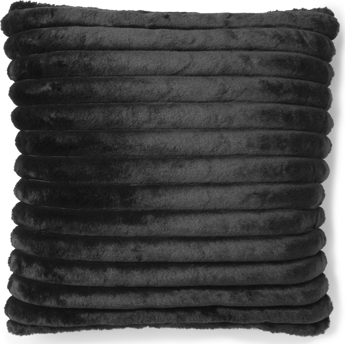 Gestreiftes Dekokissen Schwarz - 45 x 45 cm