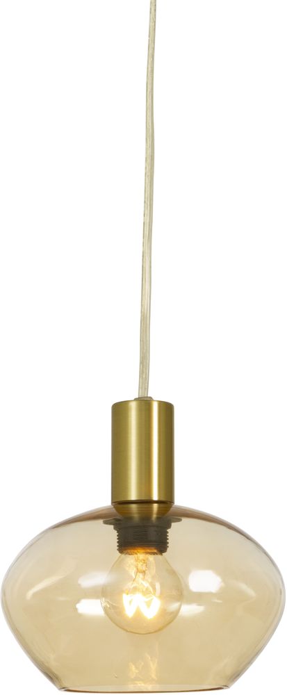 Glockenfensterlampe - Mattmessing/Bernstein