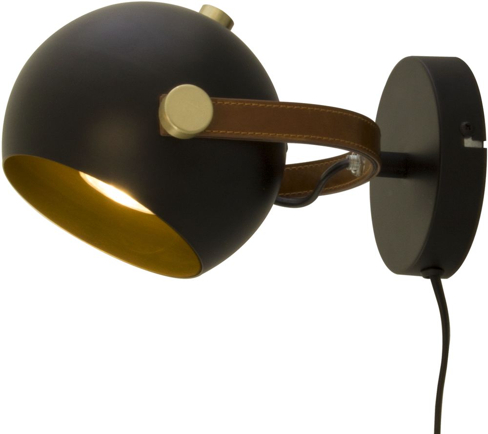 Bow Wandleuchte - Schwarz/Messing matt