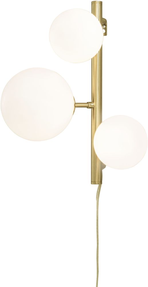 Molekyl Wandleuchte - Mattmessing/Wei�