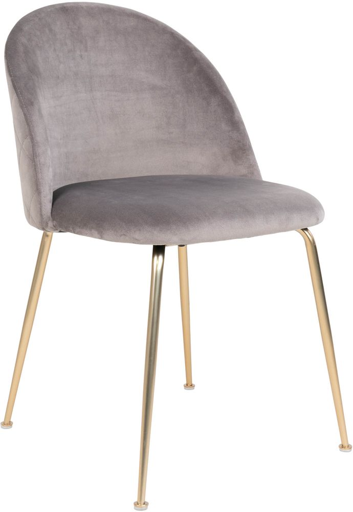 Geneve Esszimmerstuhl - Grau/Messing