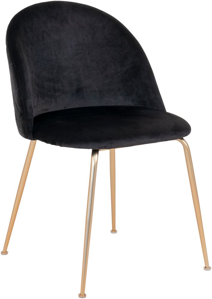 Geneve Esszimmerstuhl - Schwarz/Messing