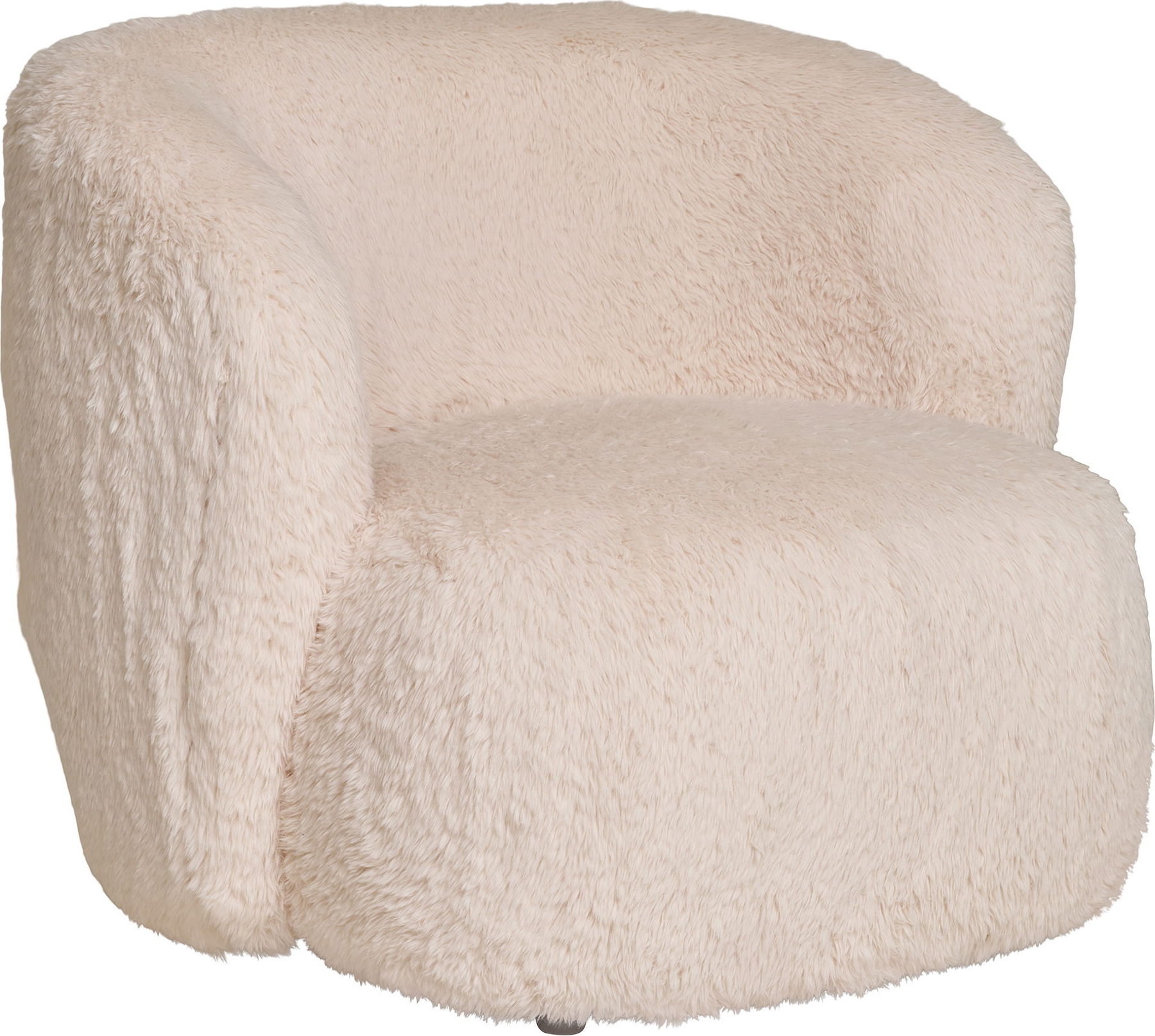 Setubal-Sessel - Kunstfell in Offwhite