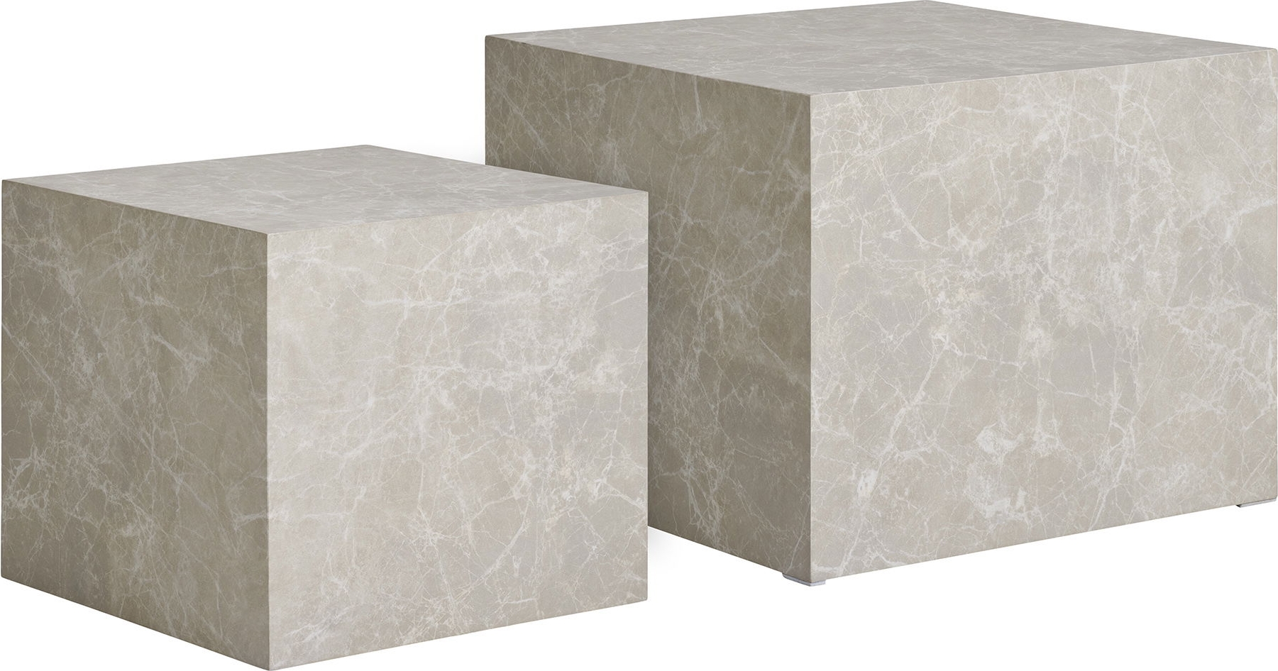 Prager Couchtisch-Set - Marmoroptik