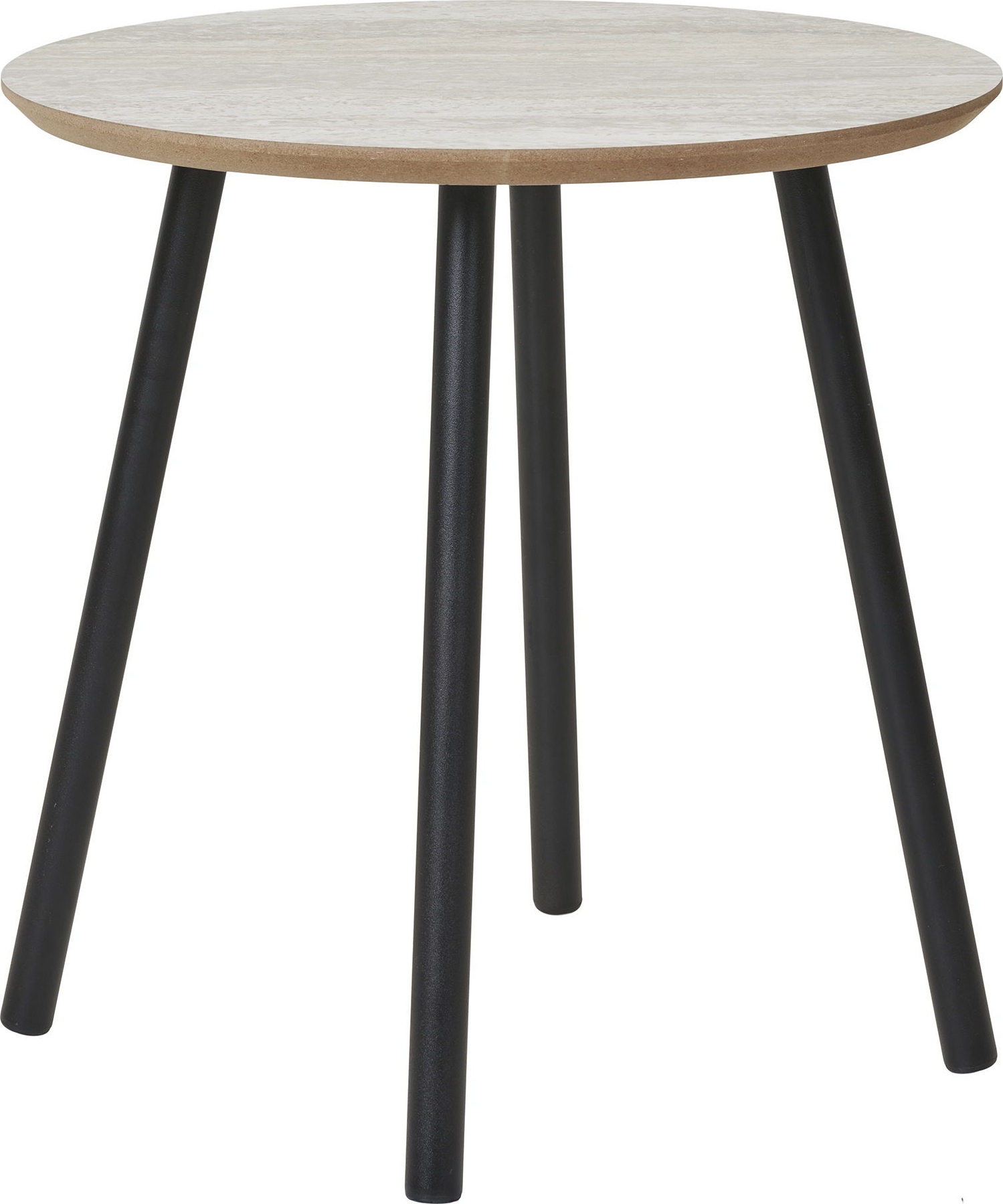 Aalst Beistelltisch Ø40 cm - Schwarz/Beige Aalst Beistelltisch Ø40 cm - Schwarz/Beige