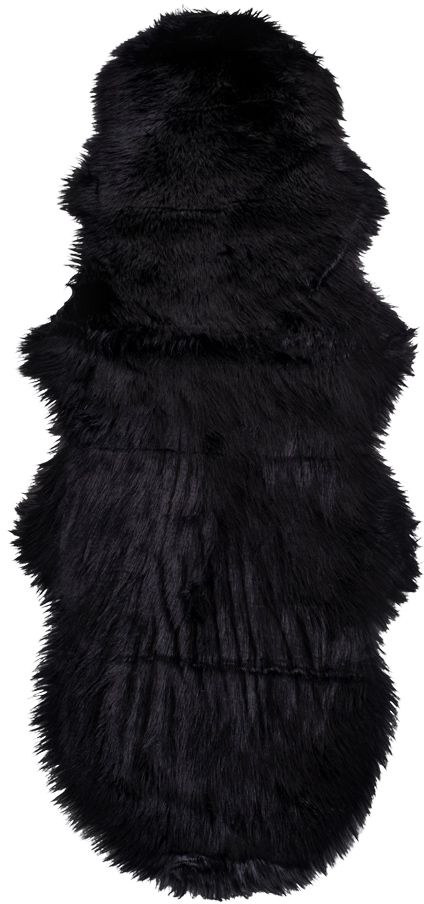 Lammfellimitat - Schwarz - 60x180