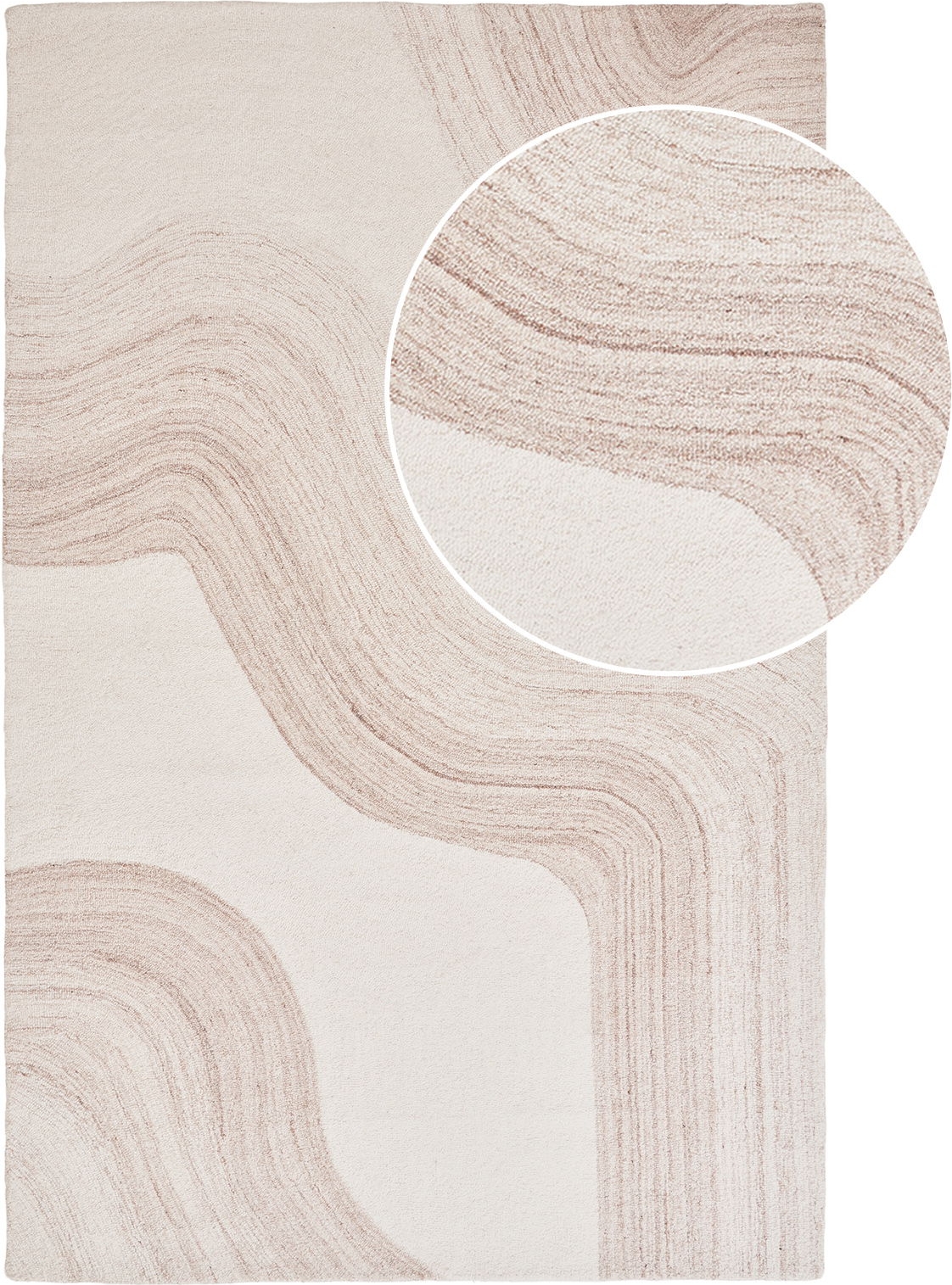 Surat-Teppich 230 x 160 cm - Hellbraun/Elfenbein