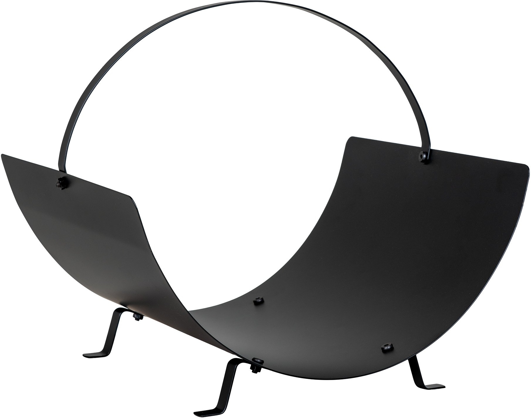 Bereifter Brennholzkorb - Schwarz