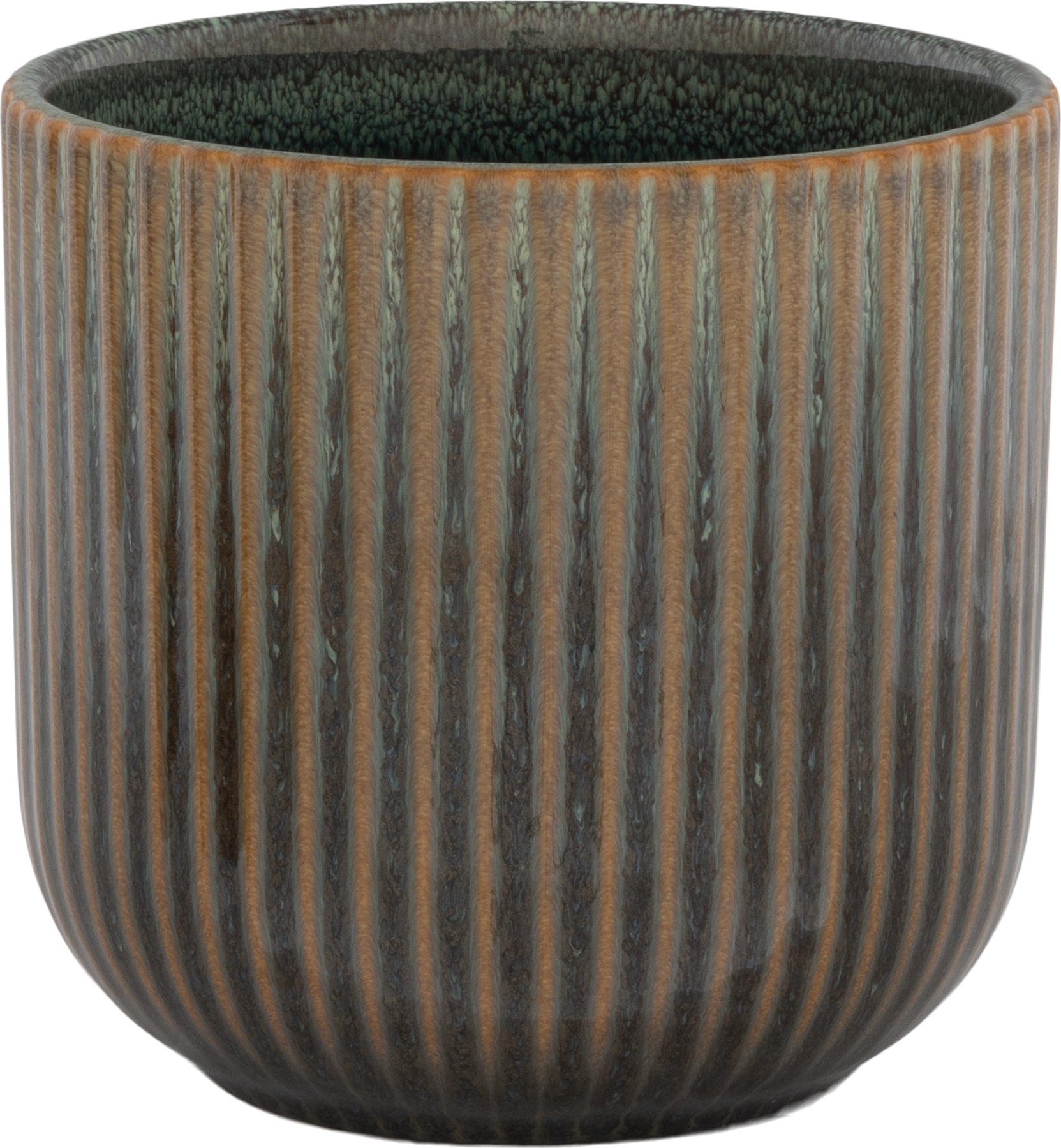 Kuglu-Topf Braun/Blau �14,5 cm