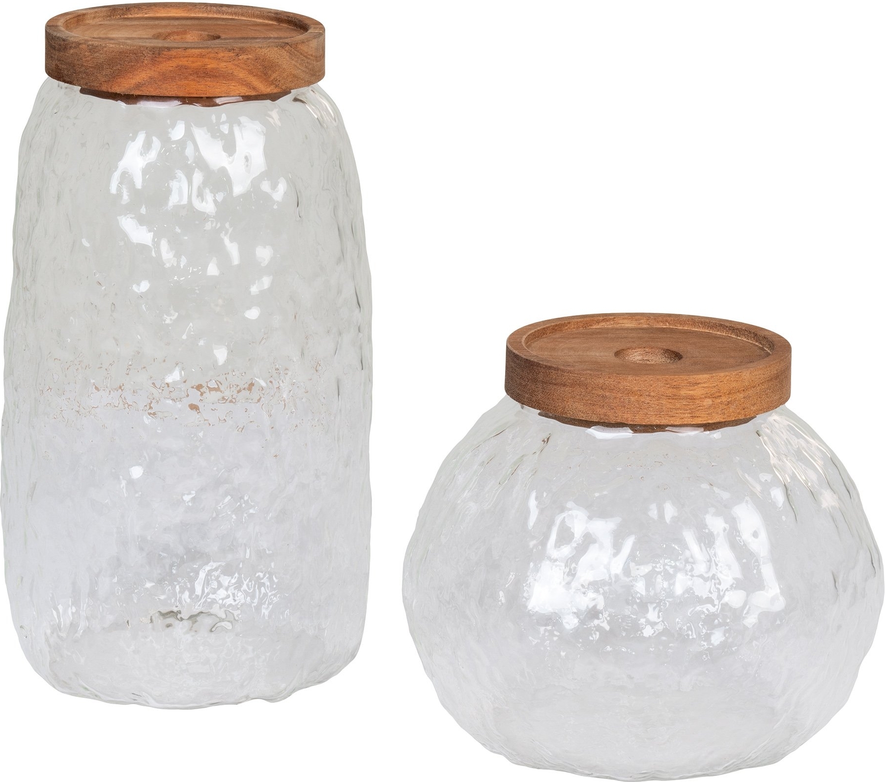 Glasgefäß aus Taipei - Glas/Akazienholz Glasgefäß aus Taipei - Glas/Akazienholz